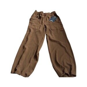 Democracy Women's Brown Elastic Cuff  Pants New Size PS